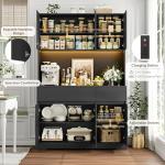 71'' Tall Kitchen Pantry Storage Cabinet with Power Outlets