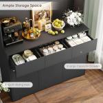 71'' Tall Kitchen Pantry Storage Cabinet with Power Outlets