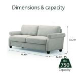 ZINUS Josh Sofa Couch / Easy, Tool-Free Assembly, Beige