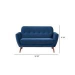 A&D Home Oakland Loveseat, Velvet Blue