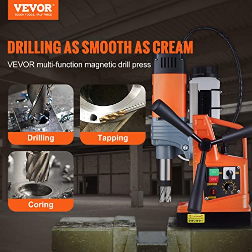 VEVOR 1400W Mag Drill Press with 10-Speed Settings
