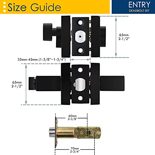 Matte Black Entry Lever and Deadbolt Set 10 Pack