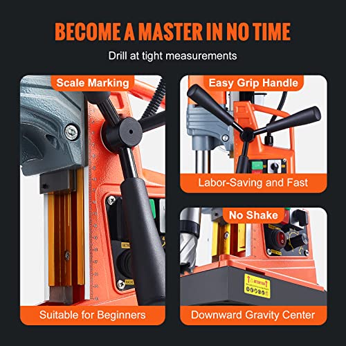 VEVOR 1400W Mag Drill Press with 10-Speed Settings