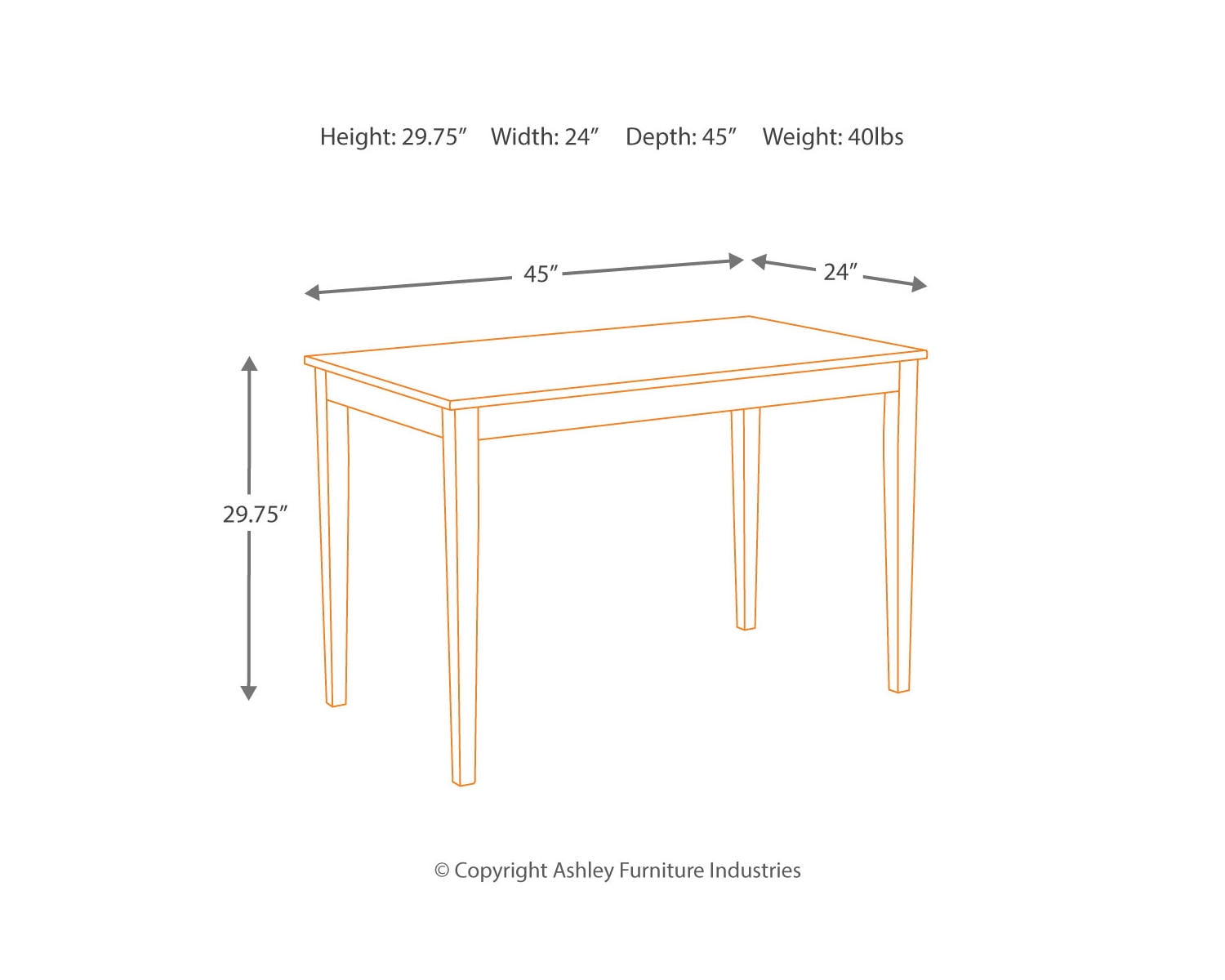 Ashley Kimonte Black Dining Room Table