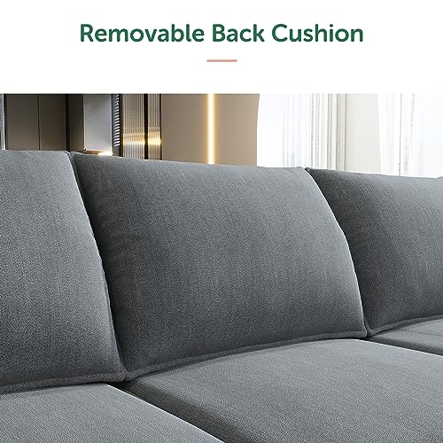 HONBAY U-Shaped Sectional Sofa with Reversible Storage Chaise