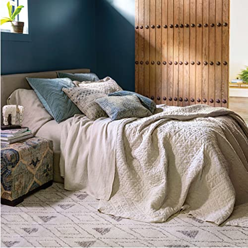 Pine Cone Hill King Size Natural Linen Quilt