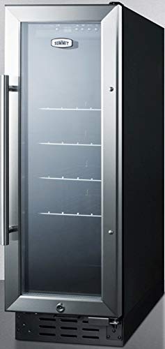 Summit Undercounter Glass Door Beverage Center - Black
