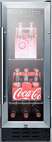 Summit Undercounter Glass Door Beverage Center - Black