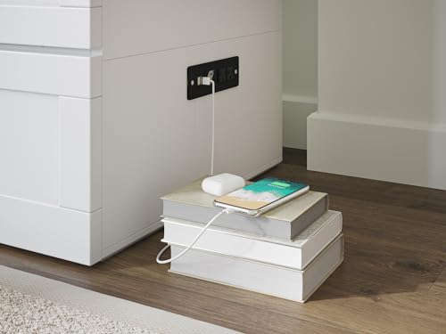 AFI Hamilton Murphy Bed Chest, Full, White, Memory Foam