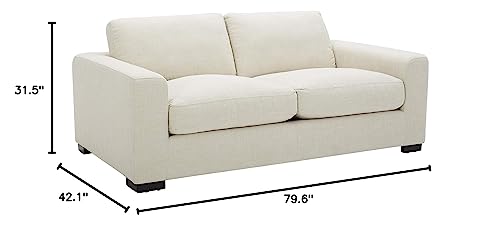 Stone & Beam Cream Loveseat Sofa, Extra-Deep, 75.6"W