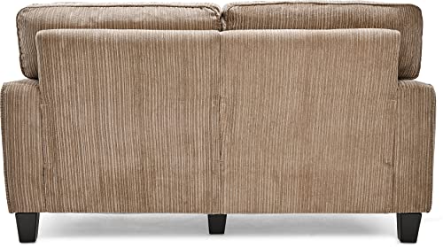 Beige Modern Sofa with Tool-Free Assembly