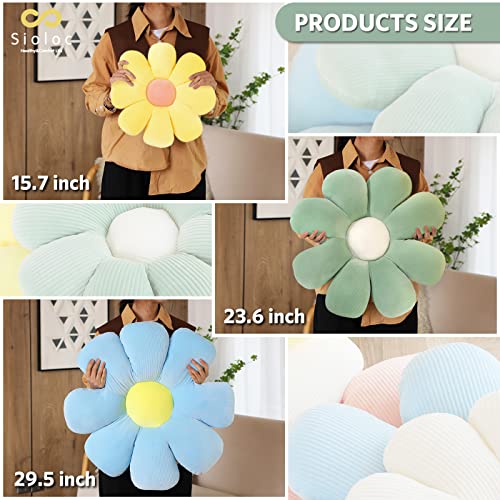 Green Flower Shaped Pillow for Sofa or Bedroom