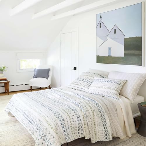 King Size Neutral Solid Pattern Coverlet by Pine Cone Hill