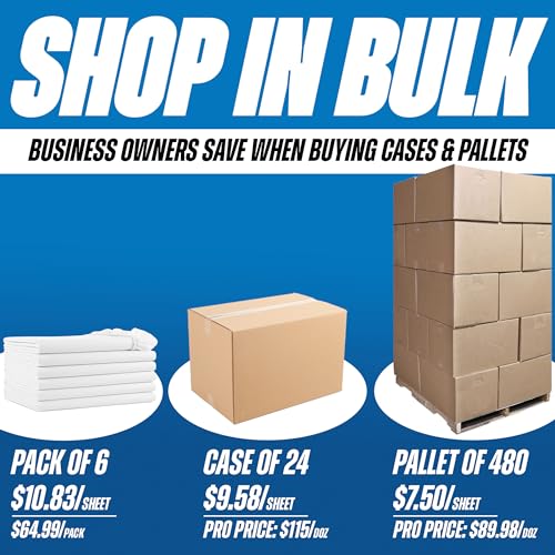 Bulk Pack of 480 White Full Fitted Bed Sheets
