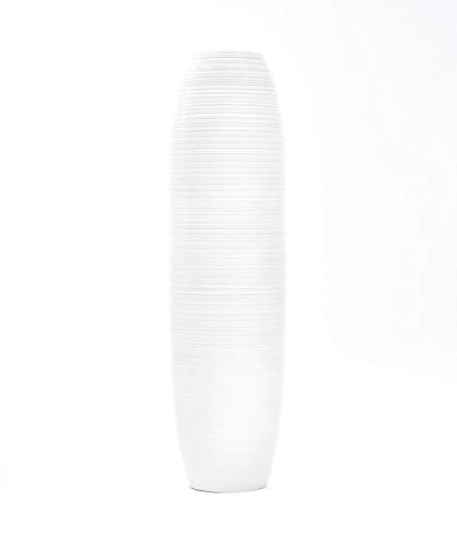 White Wooden Floor Vase for Farmhouse Home Decor