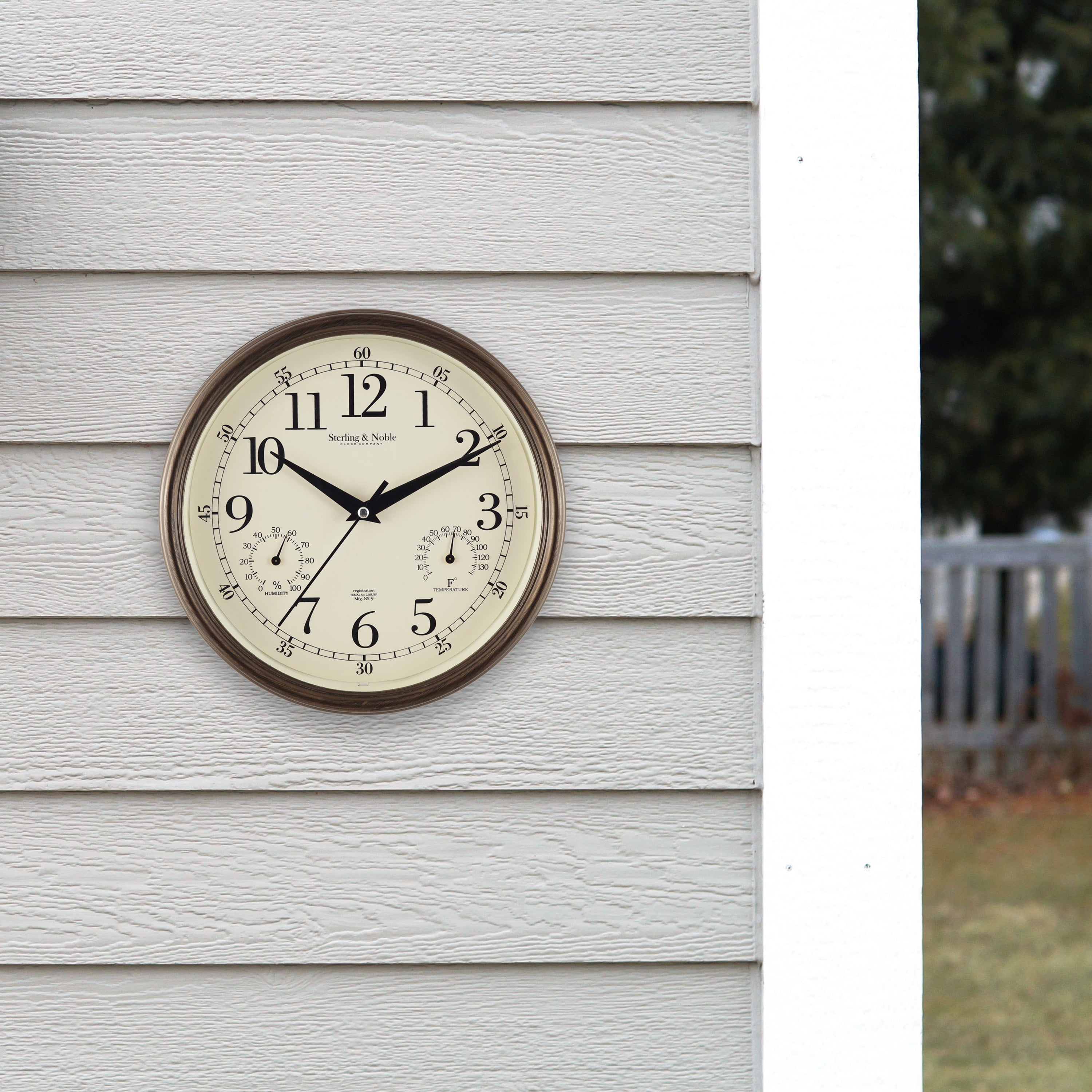 Bronze Arabic Wall Clock for Indoor/Outdoor Use
