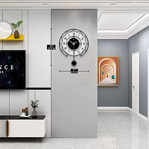 Modern 17 Inch Pendulum Wall Clock for Home