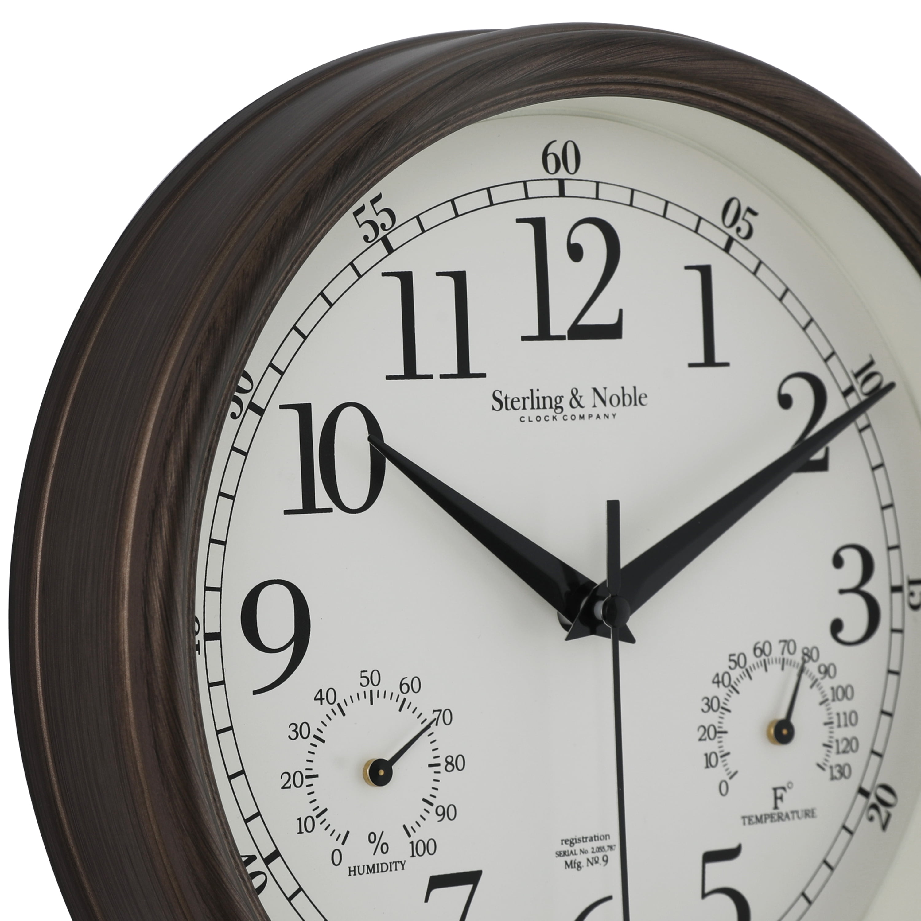Bronze Arabic Wall Clock for Indoor/Outdoor Use