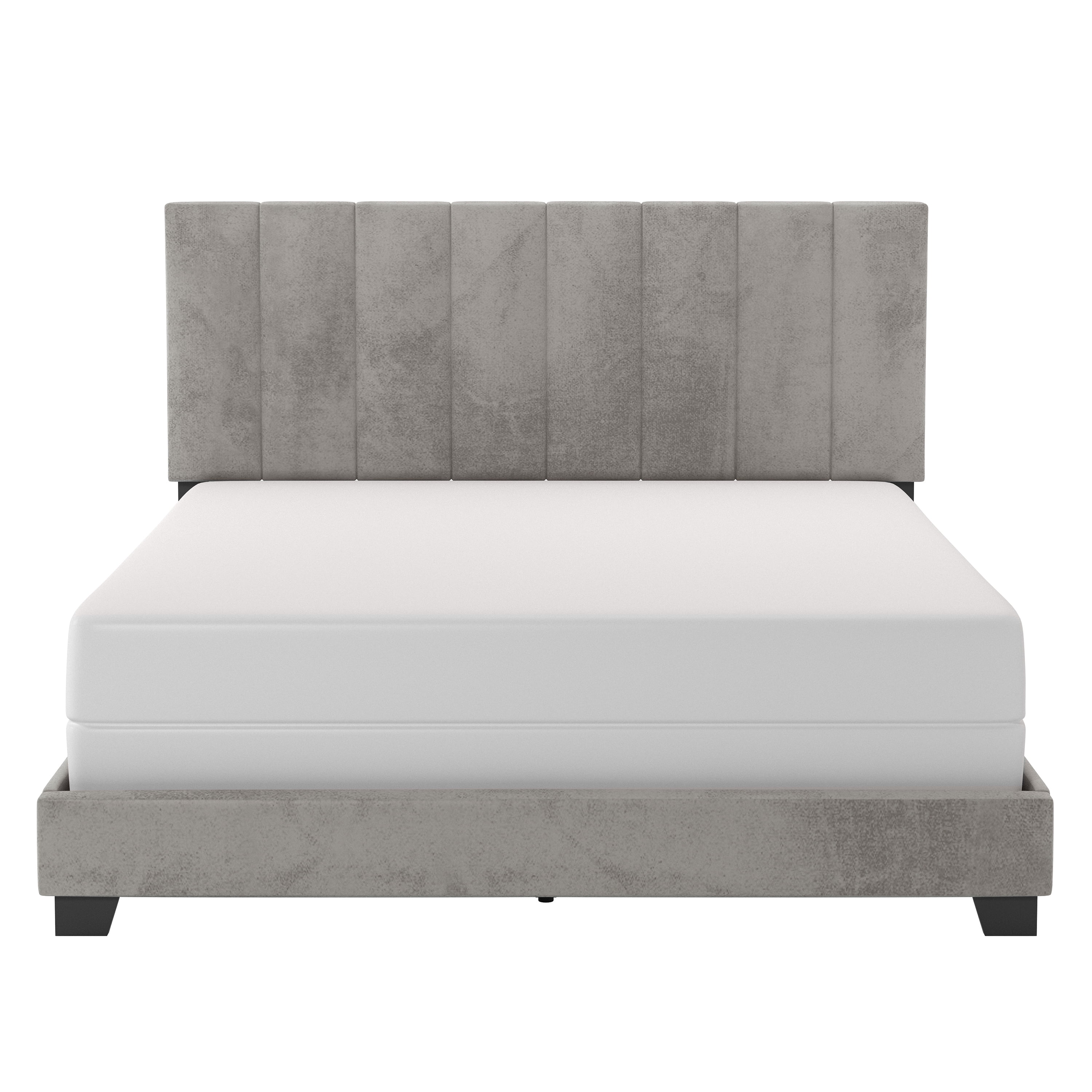 Hillsdale's Reece Channel Stitched Queen Bed in Grey