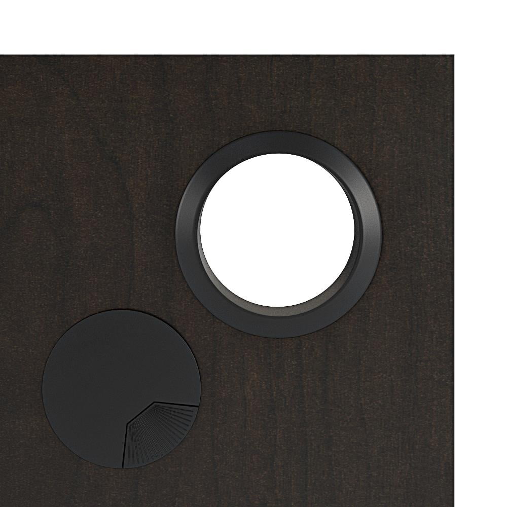 Ameriwood Home Dominic L Desk with Bookshelves, Espresso