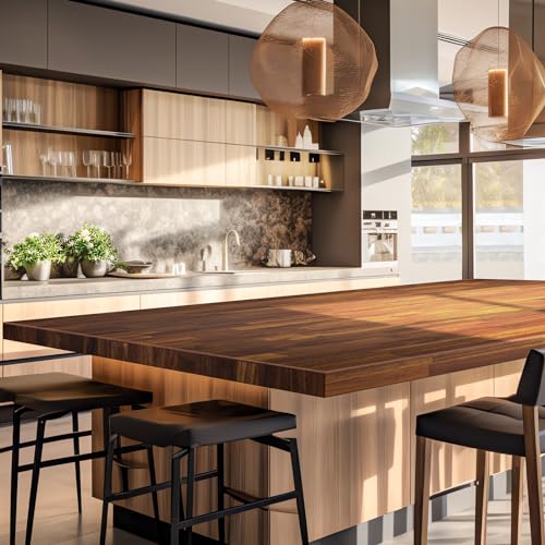 Solid Wood 6ft Butcher Block Island Countertop, Unfinished