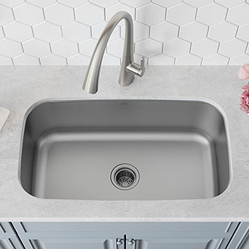 Kraus KBU14 Undermount Single Bowl Stainless Steel Sink