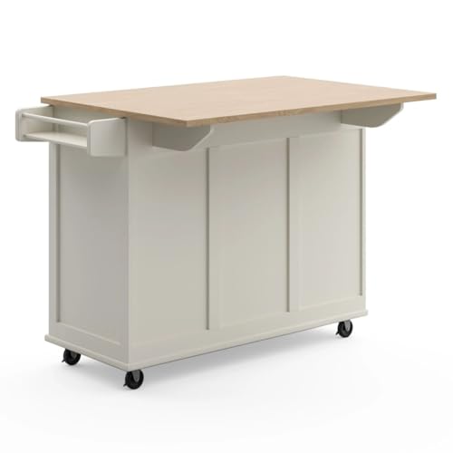 Homestyles Mobile Kitchen Island Cart with Drop Leaf, 54
