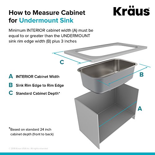 Kraus KBU14 Undermount Single Bowl Stainless Steel Sink