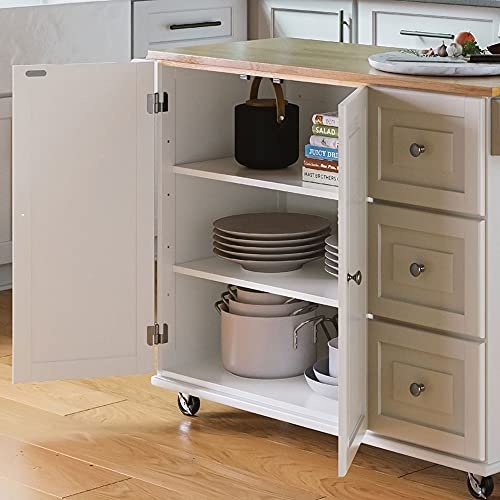 Homestyles Mobile Kitchen Island Cart with Drop Leaf, 54