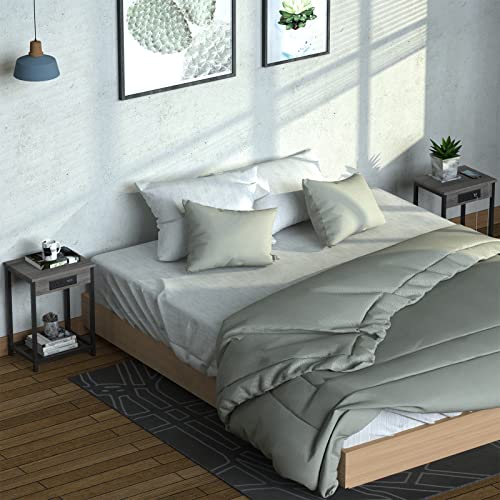 Set of 2 CADUKE Nightstands with Charging Station