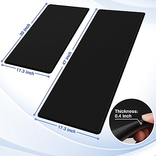 StepRite Black Kitchen Mats - Set of 2
