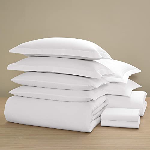 Luxury All-White California King Bedding Bundle - H by Frette