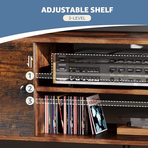 Mid Century Modern TV Stand with Storage Cabinet