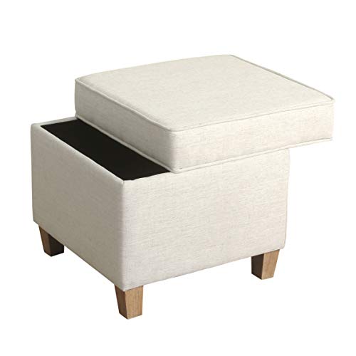 Square Storage Ottoman with Lift-Off Lid