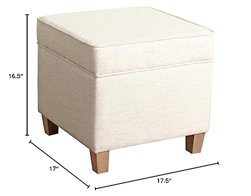 Square Storage Ottoman with Lift-Off Lid