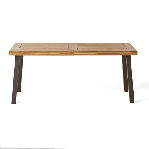 Acacia Wood Dining Table, Natural Stained