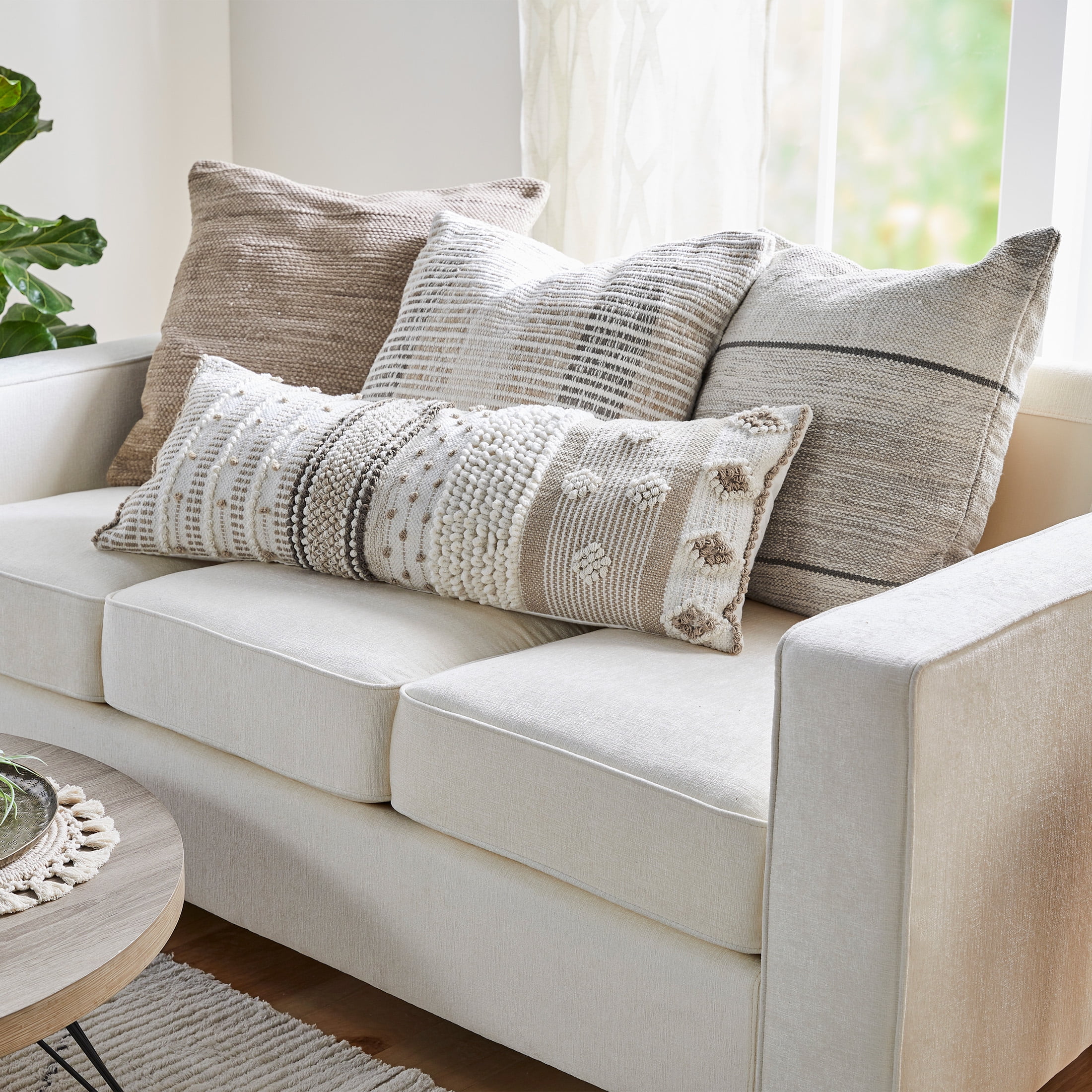 Beige Oversized Oblong Pillow by Dave & Jenny Marrs