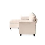 Beige L-Shaped Sofa Sectional for Small Spaces