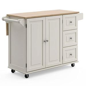 Homestyles Mobile Kitchen Island Cart with Drop Leaf, 54