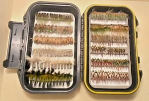 Spring Black WP Fly Box with 166 Trout Flies