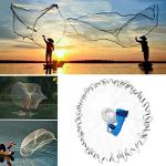 Yeahmart 4Ft Saltwater Fishing Cast Net with Zinc Weights