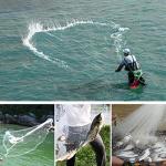 Yeahmart 4Ft Saltwater Fishing Cast Net with Zinc Weights