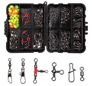 140pcs Fishing Swivels Tackle Kit for Trout