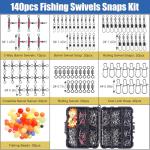 140pcs Fishing Swivels Tackle Kit for Trout