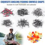 140pcs Fishing Swivels Tackle Kit for Trout