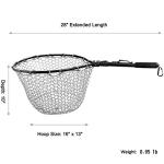 PLUSINNO Trout Fishing Net - Soft Rubber Mesh