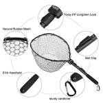 PLUSINNO Trout Fishing Net - Soft Rubber Mesh