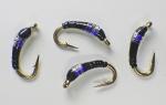 Bling Midge UV Black Nymphs for Trout Fishing