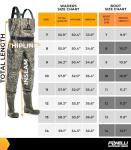 Foxelli Camo Chest Waders with Waterproof Bootfoot Boots