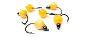 Glow Bug Trout Eggs - 6 UV Tungsten Flies